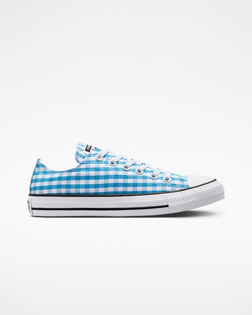 Dámské Boty Nízké Converse Chuck Taylor All Star Gingham Blankyt Bílé Černé | CZ VSAX25